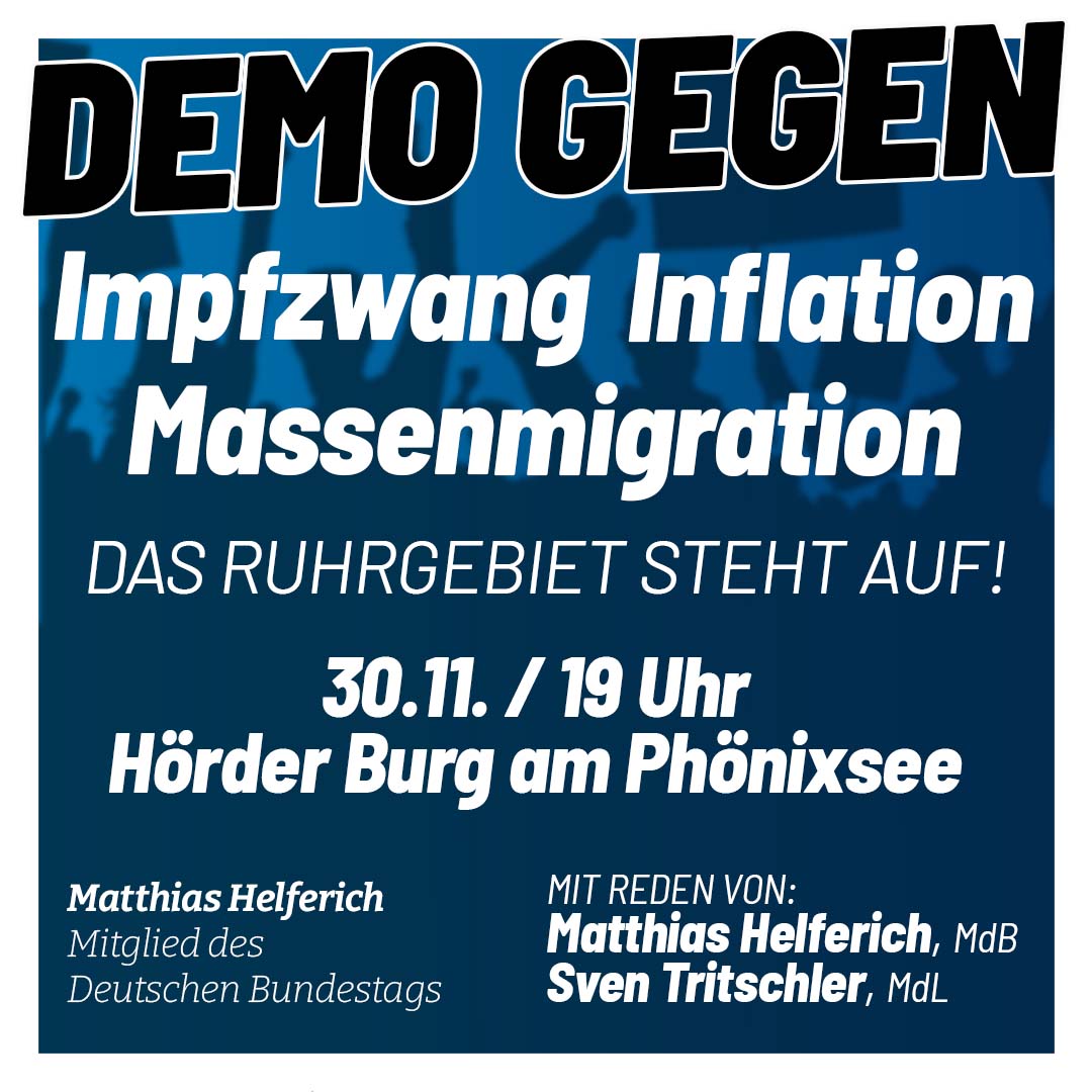 Demo gegen Impfzwang, Inflation, Massenmigration