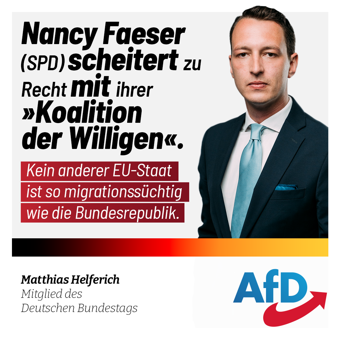 Innenministerin Faeser (SPD) scheitert europaweit!