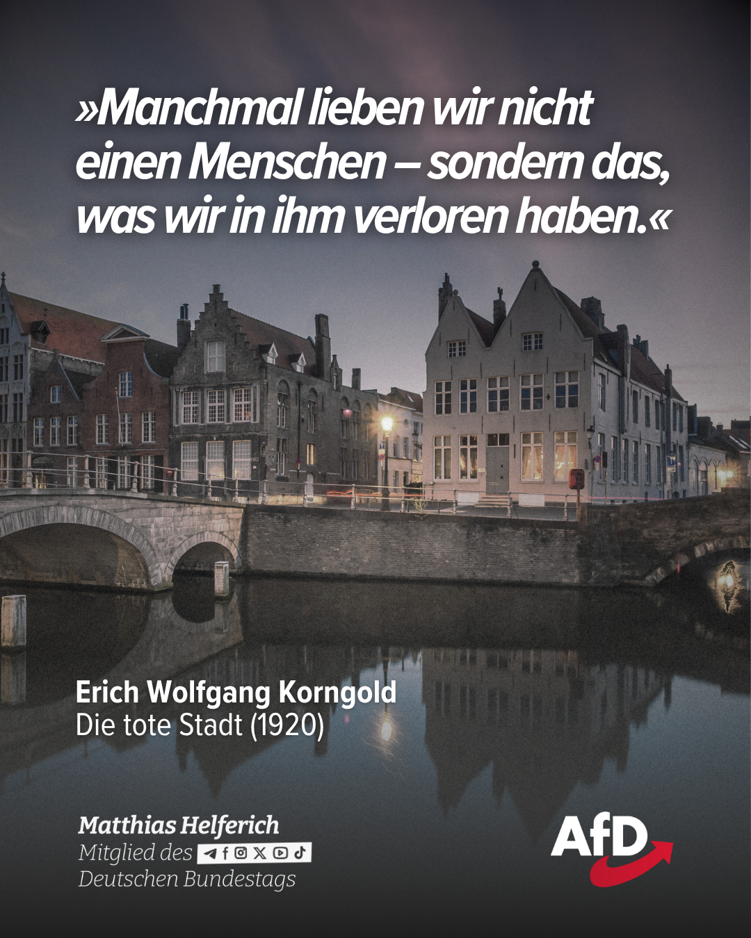 Brügge sehen… und sterben? – Erich Wolfgang Korngold: Die tote Stadt (1920)
